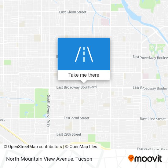 North Mountain View Avenue map
