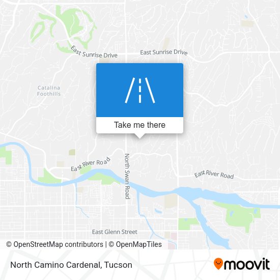 North Camino Cardenal map