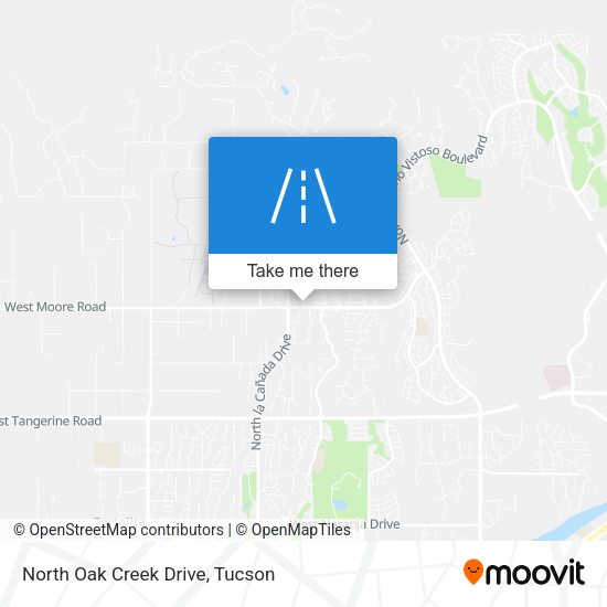 North Oak Creek Drive map
