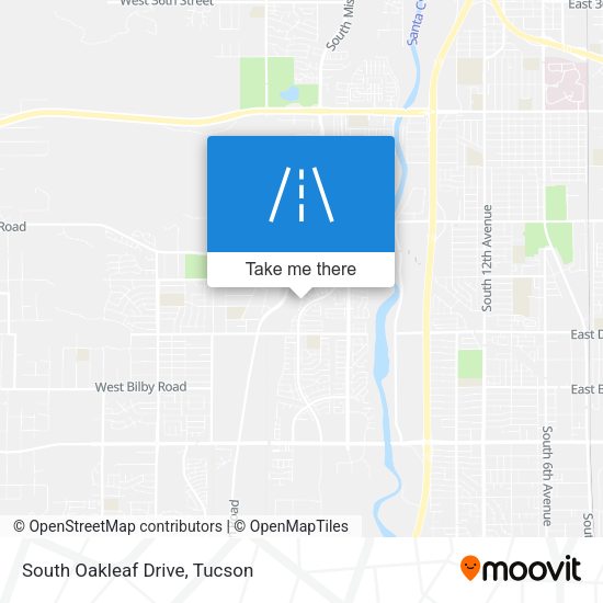 South Oakleaf Drive map
