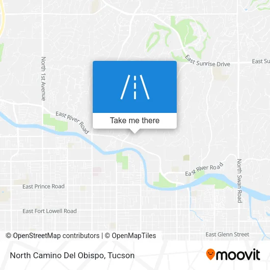 North Camino Del Obispo map