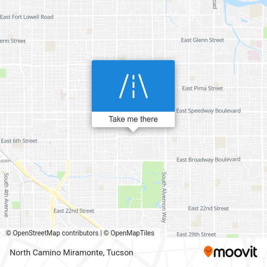 North Camino Miramonte map