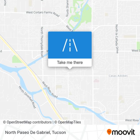 North Paseo De Gabriel map