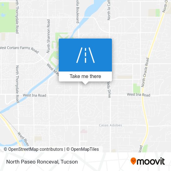 North Paseo Ronceval map