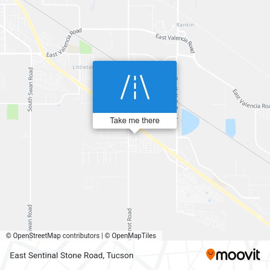 East Sentinal Stone Road map