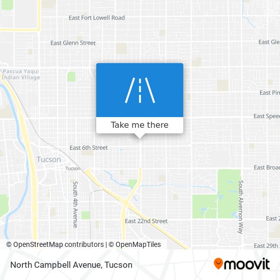 North Campbell Avenue map