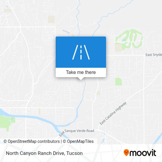 North Canyon Ranch Drive map