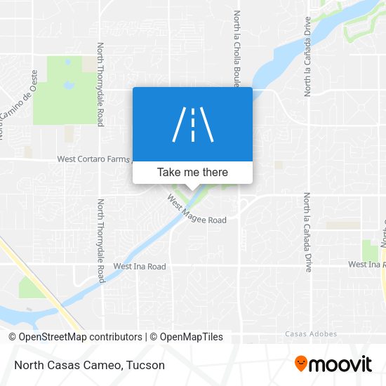 North Casas Cameo map