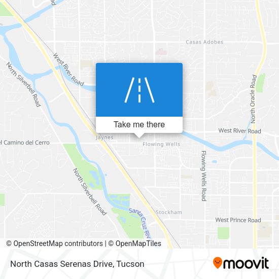 North Casas Serenas Drive map