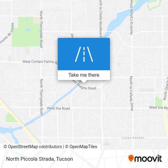 North Piccola Strada map