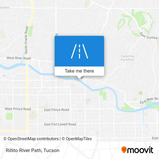 Rillito River Path map