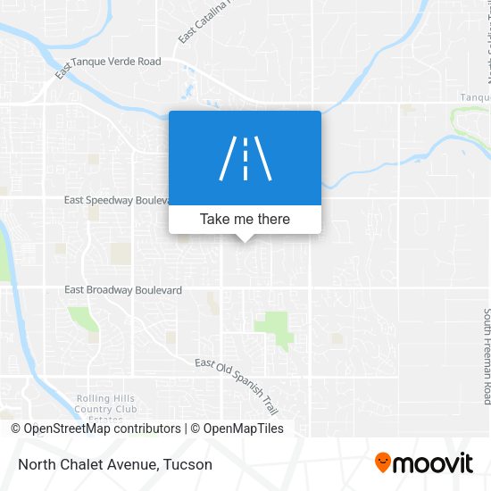 North Chalet Avenue map