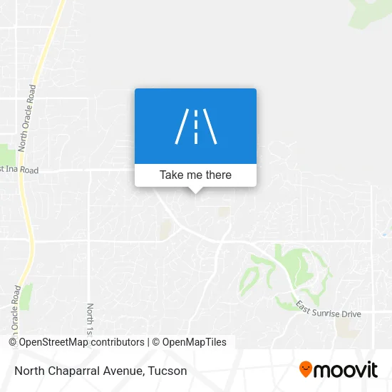 North Chaparral Avenue map