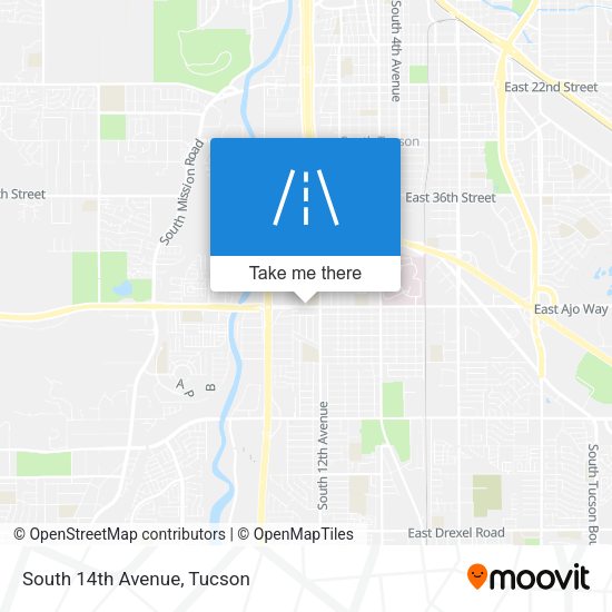 Mapa de South 14th Avenue