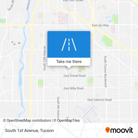 South 1st Avenue map