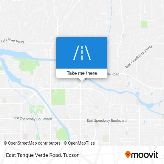 East Tanque Verde Road map