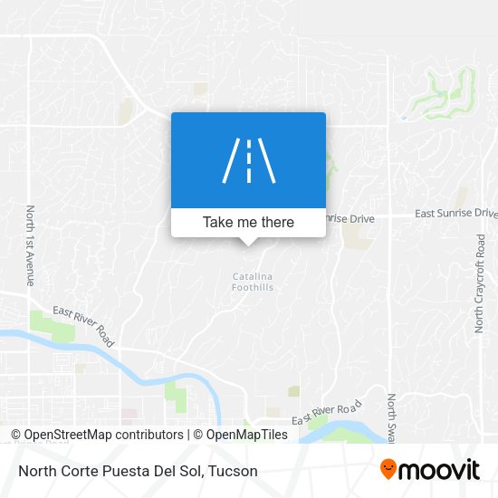 North Corte Puesta Del Sol map