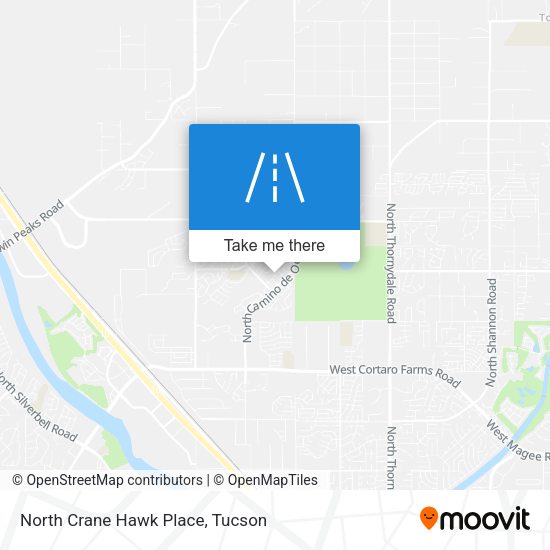 North Crane Hawk Place map