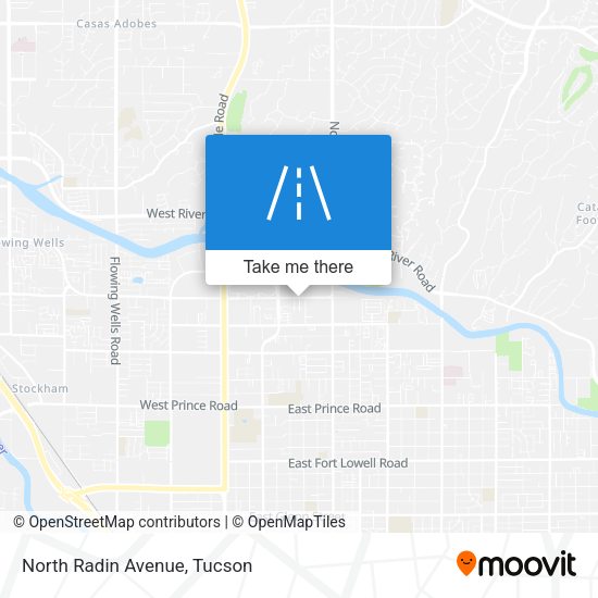 North Radin Avenue map