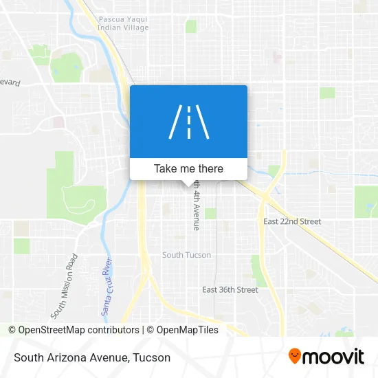 South Arizona Avenue map