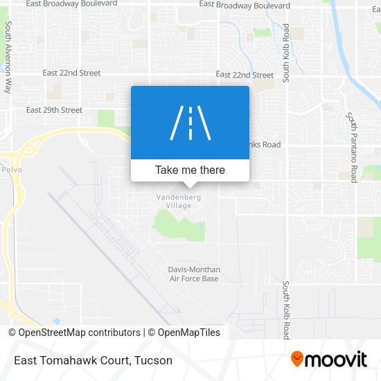 East Tomahawk Court map