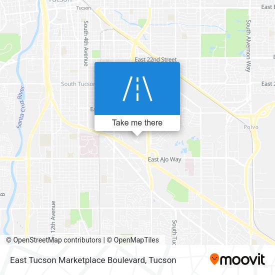 East Tucson Marketplace Boulevard map