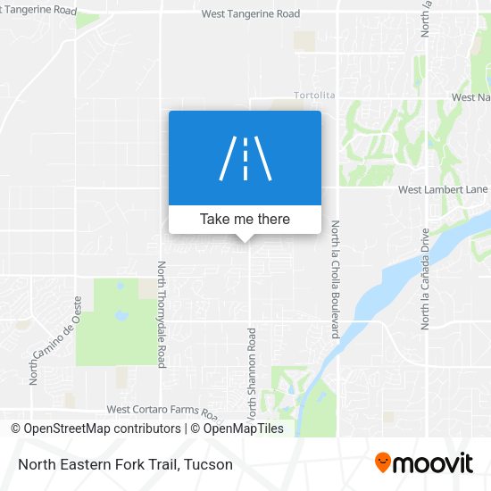 North Eastern Fork Trail map