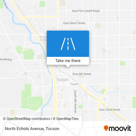North Echols Avenue map