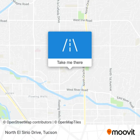 North El Sirio Drive map