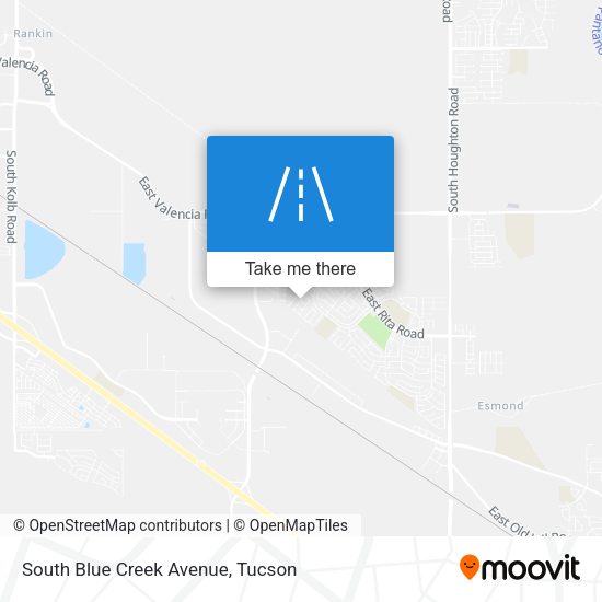 South Blue Creek Avenue map