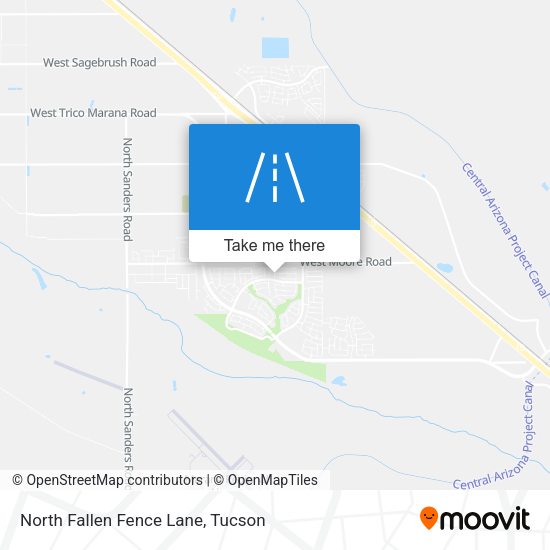 North Fallen Fence Lane map
