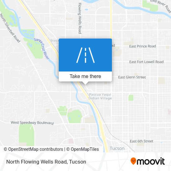 Mapa de North Flowing Wells Road