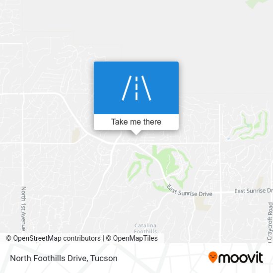 North Foothills Drive map