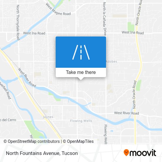 North Fountains Avenue map