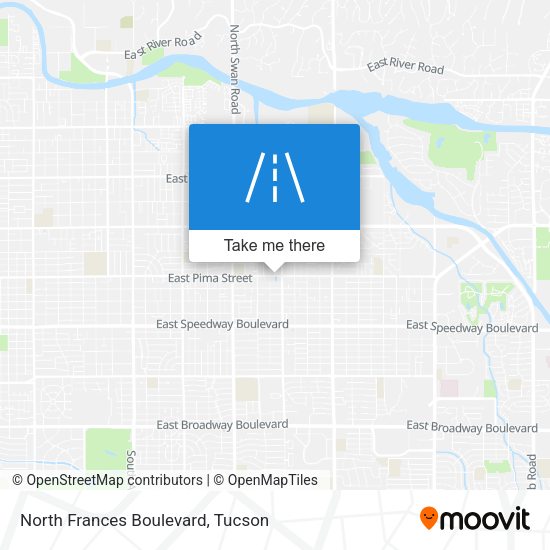 North Frances Boulevard map