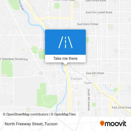 North Freeway Street map