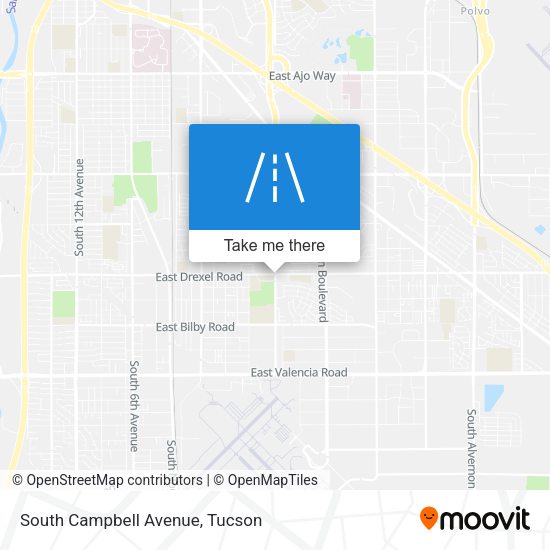 South Campbell Avenue map