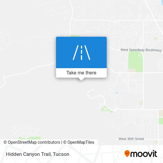 Hidden Canyon Trail map