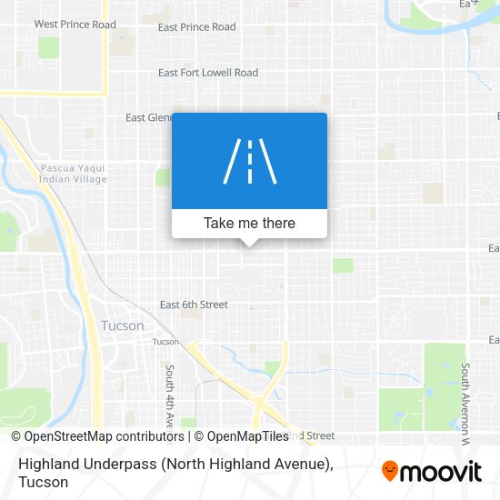Mapa de Highland Underpass (North Highland Avenue)