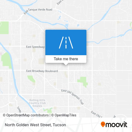 North Golden West Street map