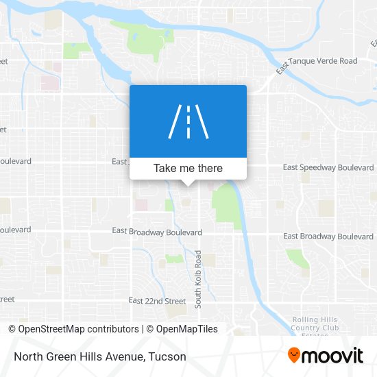 North Green Hills Avenue map
