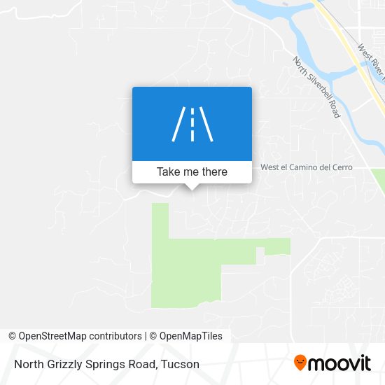 North Grizzly Springs Road map