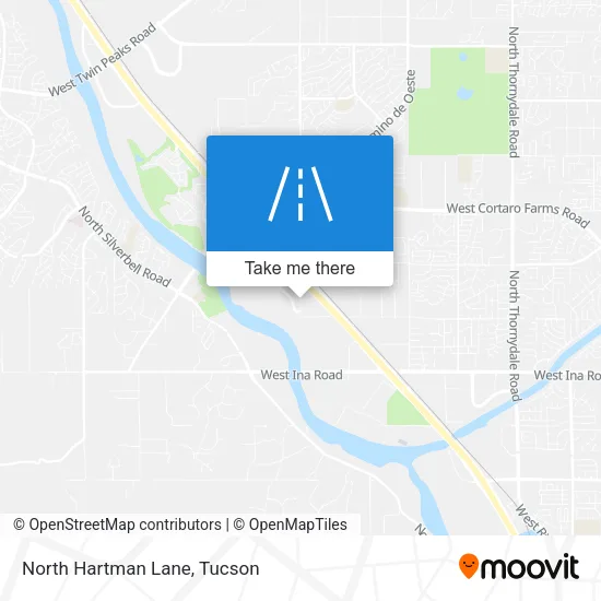 North Hartman Lane map