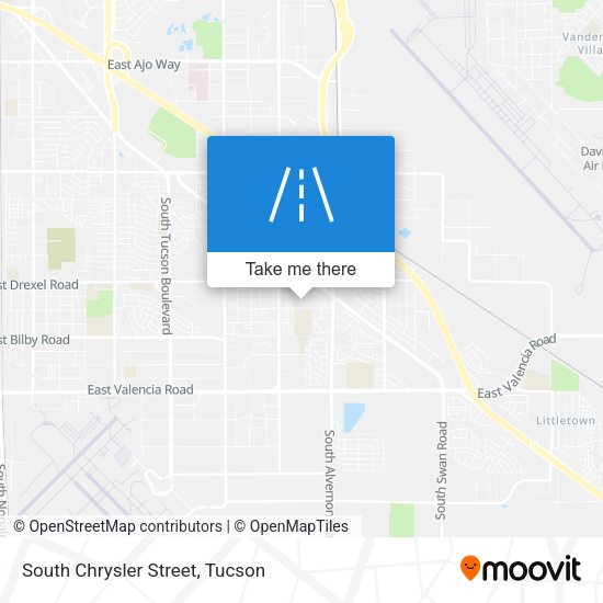 South Chrysler Street map