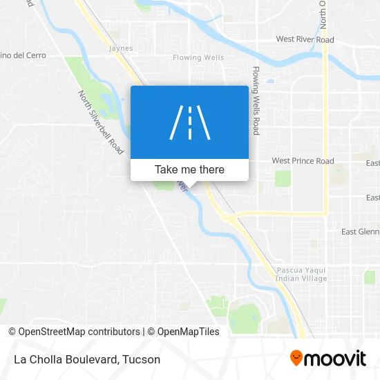 La Cholla Boulevard map