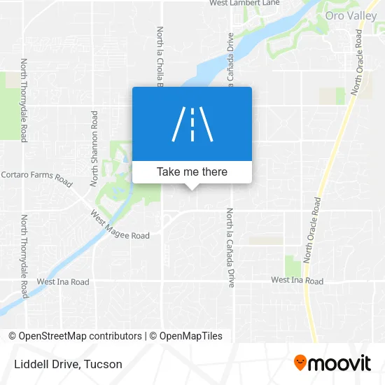 Liddell Drive map