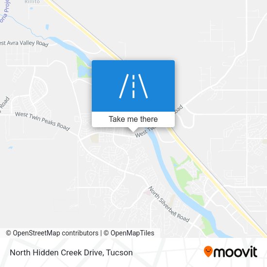 North Hidden Creek Drive map