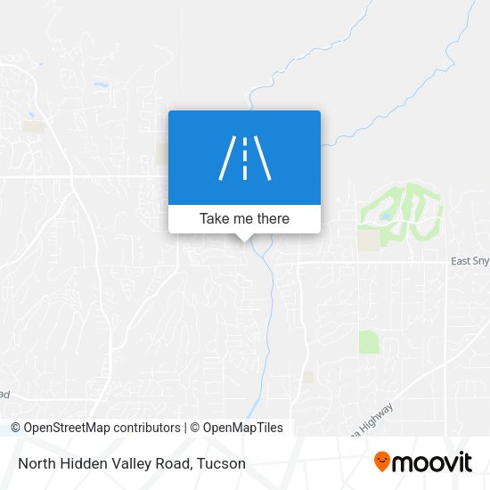 North Hidden Valley Road map