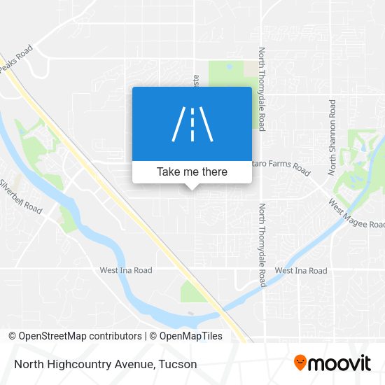North Highcountry Avenue map