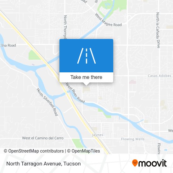 North Tarragon Avenue map